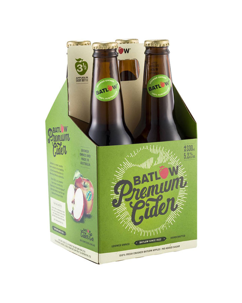 Batlow Premium Apple Cider Stubbies 4pk