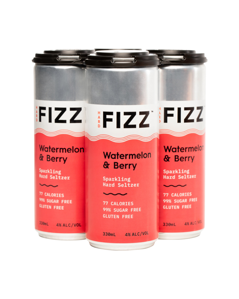 Hard Fizz Watermelon & Berry Seltzer 4pk Cans 330ml