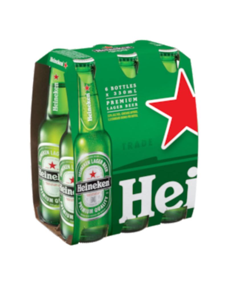 Heineken Lager Stubbies 6pk