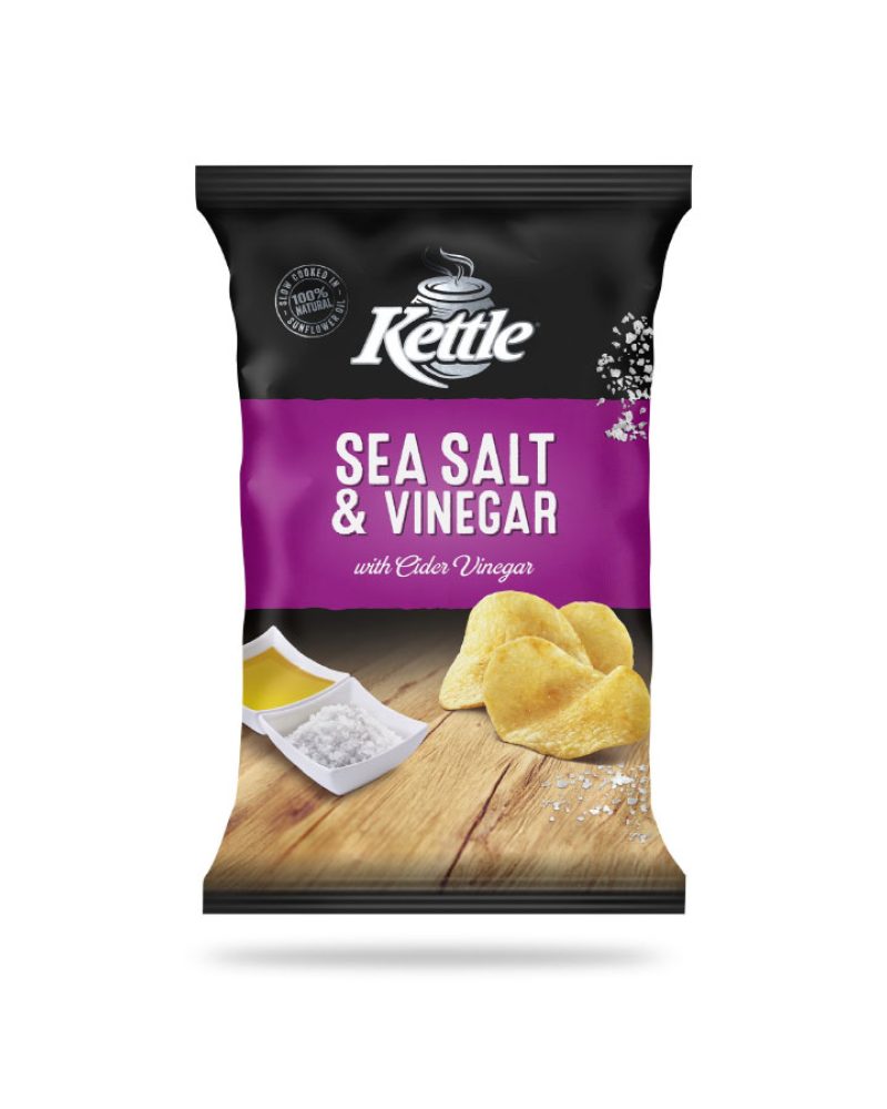 Kettle Sea Salt & Vinegar Chips 90g