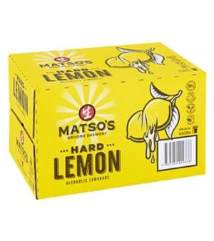 Matso's Hard Lemon Alcoholic Lemonade Stubbies Case 24