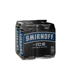 Smirnoff Double Black Cans 4pk